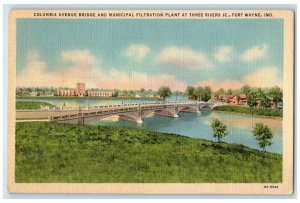Columbia Avenue Municipal Filtration Plant Three Rivers Fort Wayne IN Postcard