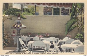 VIRGIN ISLANDS, 1930-40s; Dining is a Pleasure at the Patio, Charlotte Amalie