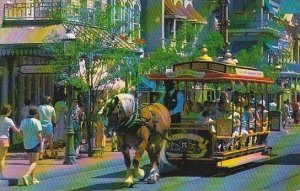 Florida Walt Disney World Trolley Ride Down Main Street U S A