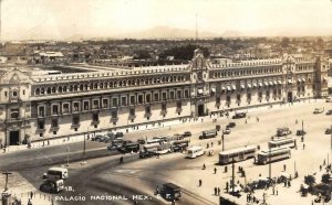 RPPC Palacio Nacional, Mexico D.F. Mexico City 1945 Vintage Postcard