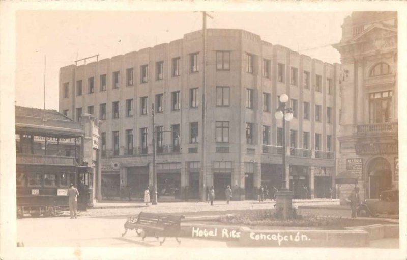 Concepcion Chile Hotel Rits Street Scene Real Photo Postcard JJ658760