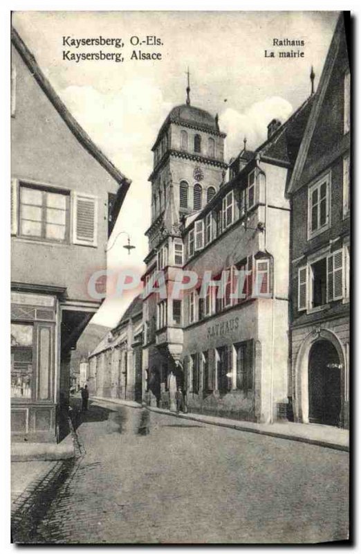 Old Postcard Kaysersberg Els Alsace City Hall