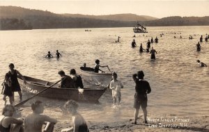 J14/ Lake Spofford New Hampshire RPPC Postcard c1910 Ware's Grove Resort 86