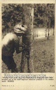 Tapping Rubber Singapore 1930 