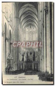 Old Postcard Amiens cathedral Chair Nef