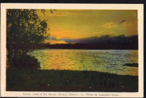 Ontario ~ KENORA Sunset, Lake of the Woods PECO Photo by Lakewood - White Border