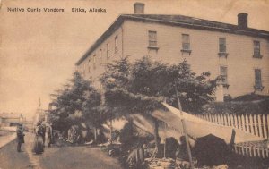 Sitka Alaska Native Curio Vendors Vintage Postcard AA37951