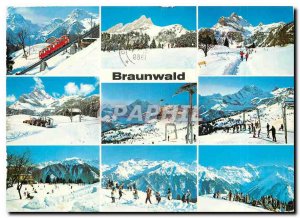 Modern Postcard Braunwald der autofreie Ferienort der Ostschweiz