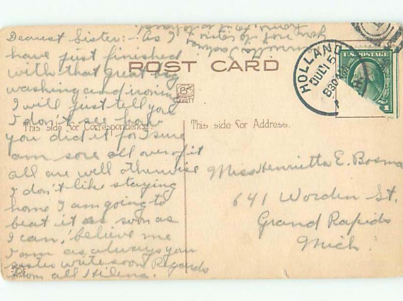 Pre-Linen Comic MAN WITH TWO TRAVEL SUITCASES AB8764