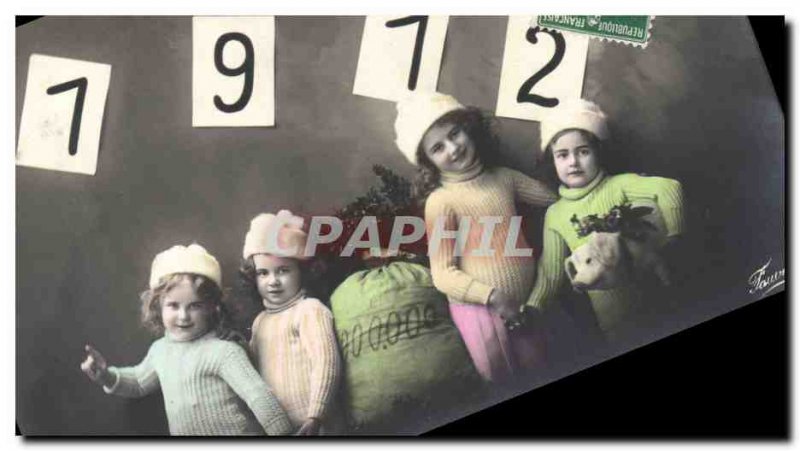 Old Postcard Fantasy Children Year 1912