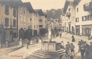 Berchtesgaden Fountain Unused tab marks on corners from being in album