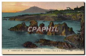 Old Postcard Corniche Esterel near Agay cove and Lighthouse Beaumette