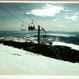 c1980s Whitefish, MT Big Mt. Ski Resort Chairlift Lift Chrome Photo 4x6 PC M15