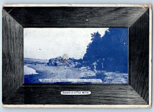 1912 Little Metis Quebec Canada Vintage Postcard View Beach Souvenir Framed