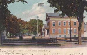 Court House and Court Street - Cortland NY, New York - pm 1910 - UDB