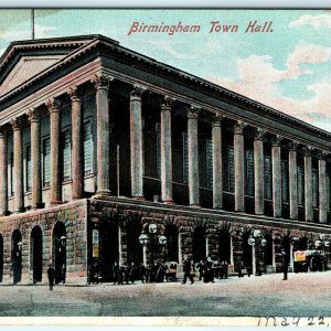 UDB 1907 Victoria Square, Birmingham Town Hall England Postcard Neoclassical A23