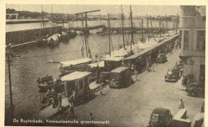 curacao, W.I., WILLEMSTAD, De Ryterkade, Venezuelan Vegetable Market (1940s)