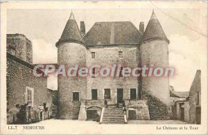 Postcard Old Nemours Chateau and Tower