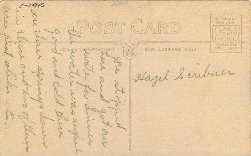 C-1910 Siloam Springs Arkansas Twin Springs Woman postcard 1626