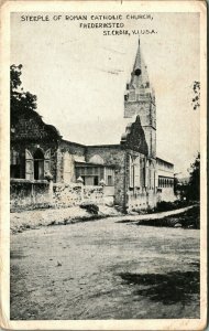 Steeple Roman Catholic Church Frederiksted St Croix Virgin Islands UNP Postcard