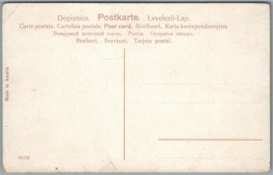 HALF MOON KISS ROMANTIC ANTIQUE POSTCARD