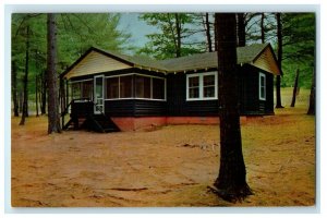 c1950's The Cedar Cabin Jansen's Squirrel Lake Lodge Minocqua WI Postcard