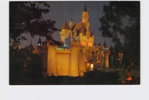 VINTAGE POSTCARD DISNEYLAND FANTASYLAND SLEEPING BEAUTY CASTLE #3 AT NIGHT