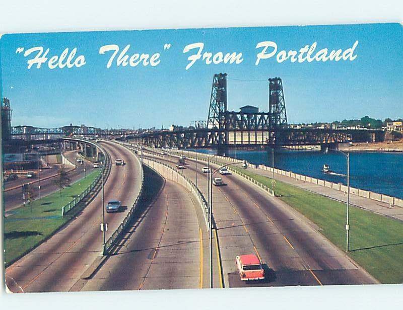 Unused Pre-1980 PANORAMIC VIEW Portland Oregon OR H9836