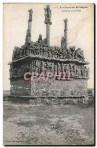 Old Postcard Quimper surroundings Calvary Tronen