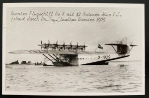 Mint Real Picture Postcard Dornier DOX Giant Seaplane Parked In High Sea