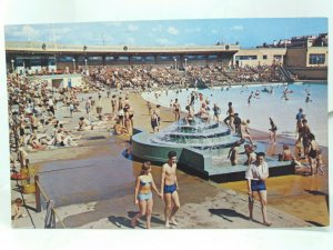 The Swimming Pool New Brighton Wallasey Merseyside Vintage Postcard 1966