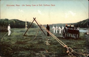 Gloucester MA Life Saving Crew Dollivers Neck c1910 Postcard