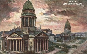 Vintage Postcard Gensdarmen-Markt Berlin Germany Oilette Raphael Tuck & Sons