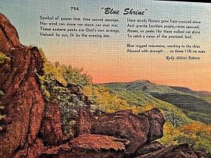 Postcard Blue Shrine  Poem by Ruby Altizer Roberts      W1