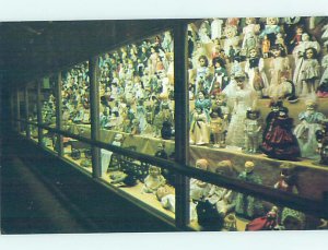 Chrome POSTCARD OF ANTIQUE DOLLS AT MUSEUM Grove Oklahoma OK AG0360