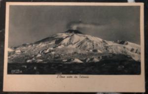 Mint Catania Italy Real Picture Postcard RPPC Volcano Mount Etna Eruption