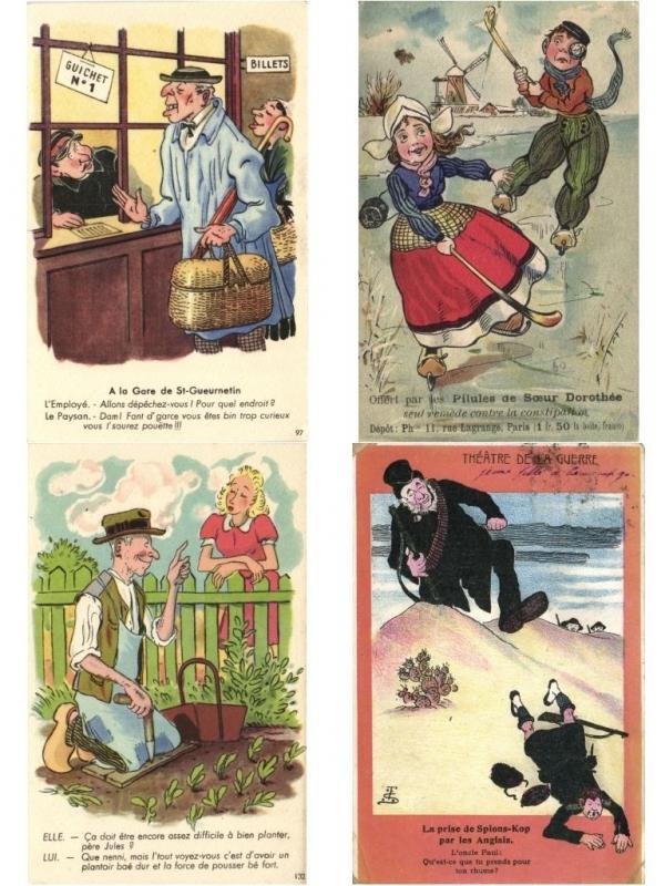 HUMOUR COMIC 105 CPA pre- 1950