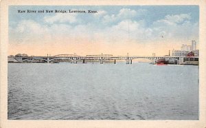 Kaw river and New bridge Lawrence Kansas