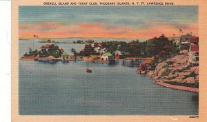 Postcard Grenell Island and Yacht Club Thousand Islands NY