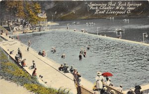 Chester West Virginia c1910 Postcard Swimming Pool Rock Springs Park