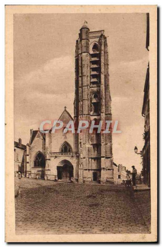 Old Postcard Chateau Thierry L & # 39Eglise Saint Crepin