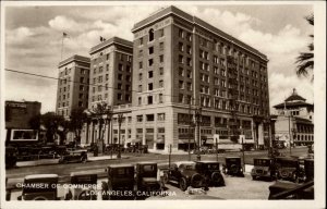 Los Angeles CA Chamber of Commerce Cars Autos c1915 Real Photo Postcard