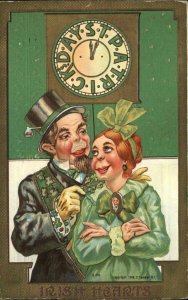 St. Patrick's Day Romance Man & Woman P Sander #285 c1910 Postcard