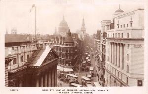 BR60771 cheapside st paul cathedral double decker bus london  real  photo  uk