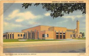 Amarillo Texas c1937 Postcard Amarillo Junior College