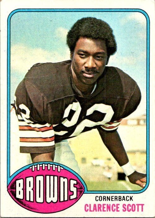 1976 Topps Football Card Clarence Scott Cleveland Browns sk4223