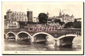 Old Postcard Panorama Pau And Gave