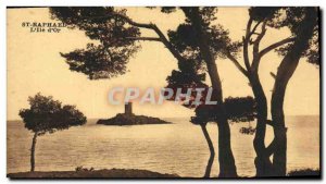 Old Postcard Saint Raphael L Ile gold