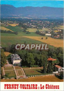 Modern Postcard Ferney Voltaire (Ain) Alt 436 m the castle and the Monts Jura