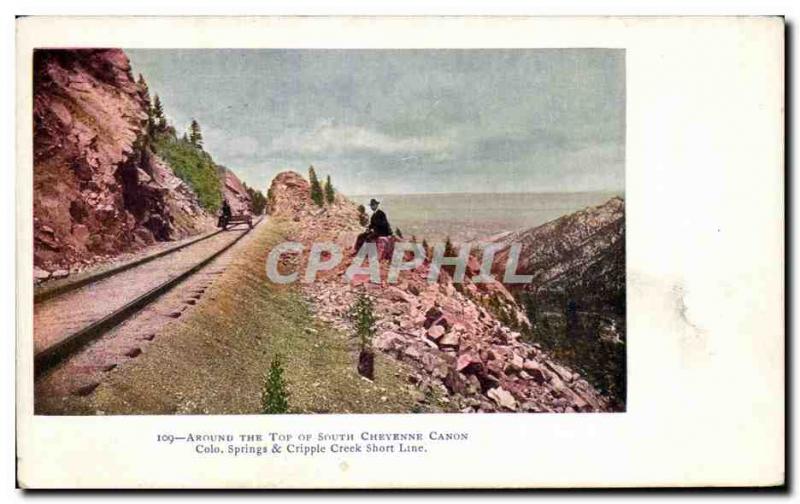 Old Postcard Around The Best of South Chevnne Canon Colo Springs Cripple Cree...